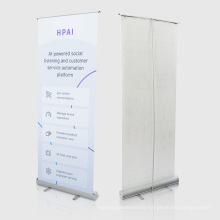 Lightweight aluminium wide based portable retractable aluminum roll up banner stand for shop display